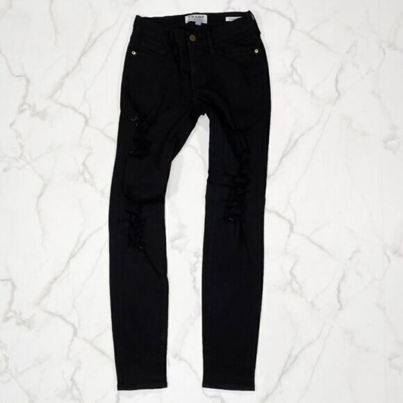 Frame Denim Le Jeanne de Skinny Destroyed Jeans - Picture 2 of 8